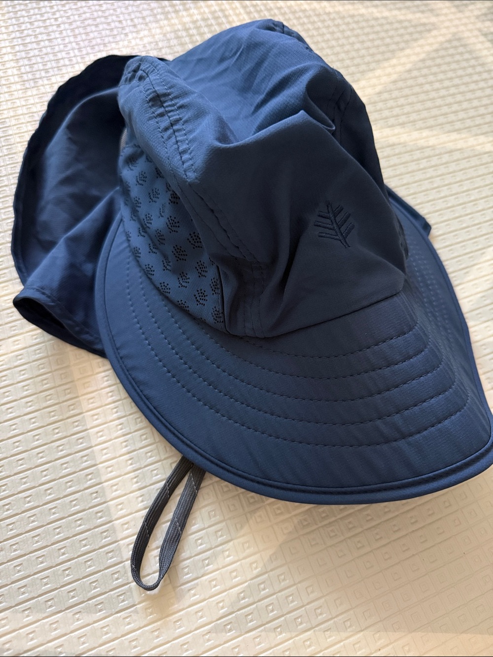 COOLIBAR Navy Blue Sun Adjustable Hat with Neck Flap